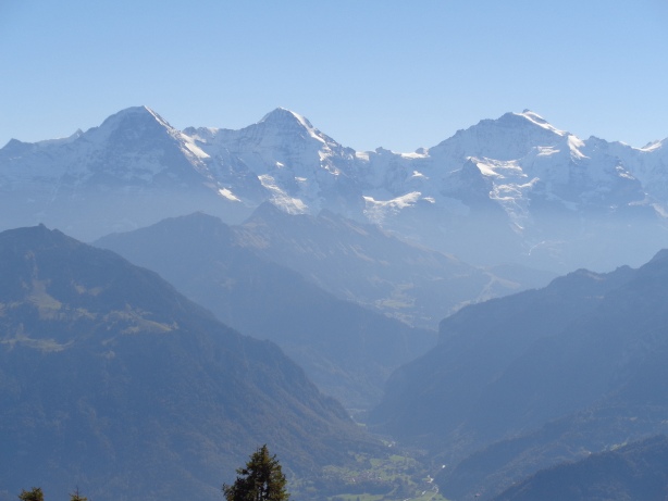 Eiger (3970m), Mönch (4107m), Jungfrau (4158m)
