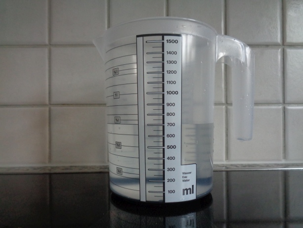7 Deziliter Wasser