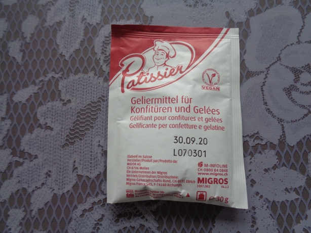 Geliermittel (Menge siehe Verpackung)