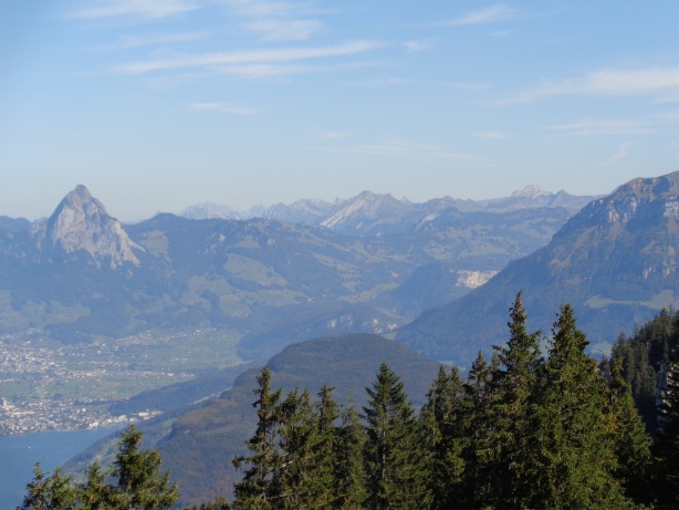 Grosser Mythen, Speer, Säntis, Altmann, Scheinberg, Zyndlen