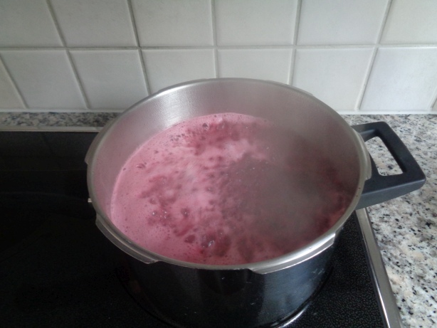 Zucker zur Flüssigkeit geben und kurz aufkochen