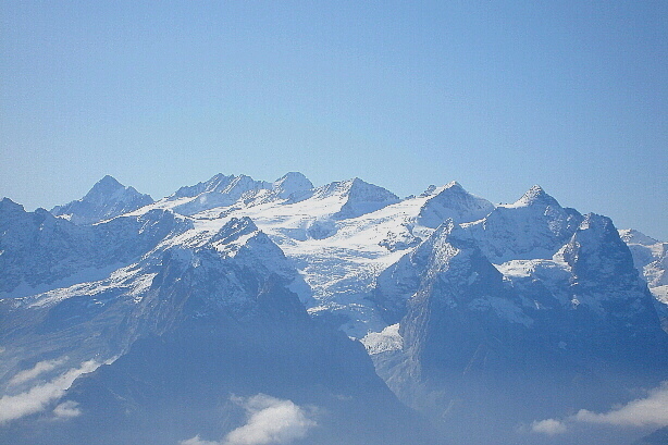 Engelhörner, Dossen, Schreckhorn, Rosenhorn, Eiger Mönch