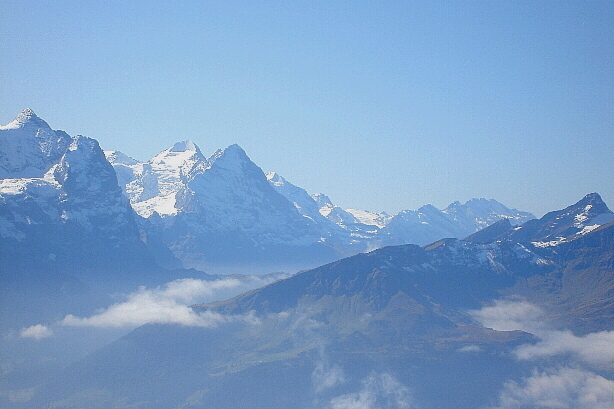 Wellhorn, Mönch, Eiger, Tschingelhorn, Petersgrat, Blüemlisalp, Schwarzhorn
