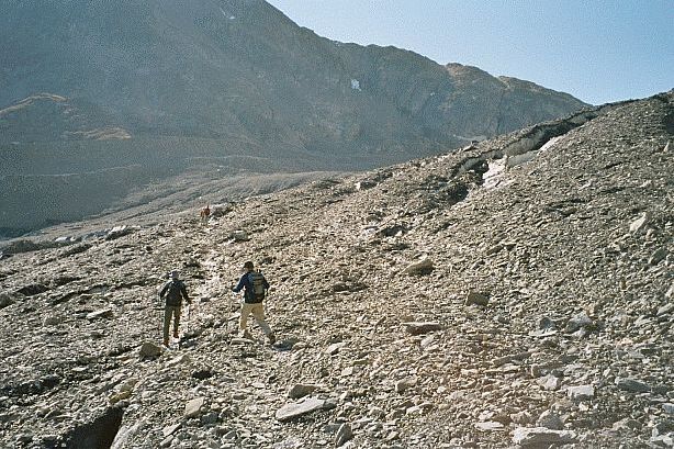 Der Weg auf dem Gletscher