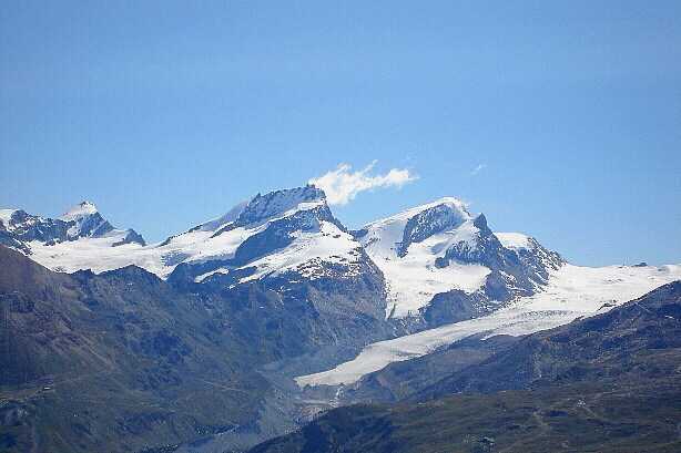 Allalinhorn (4027m), Rimpfischhorn (4199m), Strahlhorn (4190m)