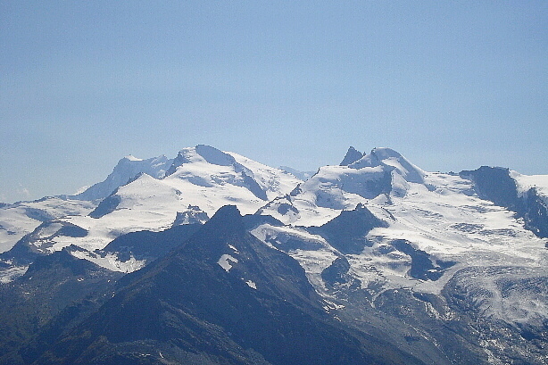 Zumsteinspitze, Fluchthorn, Mittaghorn, Egginer, Rimpfischhorn, Allalinhorn