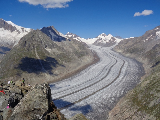 Olmenhorn, Jungfrau, Mönch, Trugberg, Eiger, Grosser Aletschgletscher