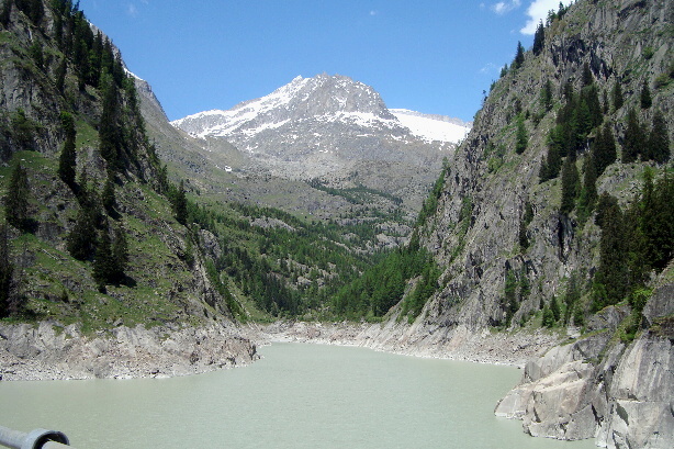 Gross Fusshorn / Fusshörner (3627m) und Gibidum Stausee