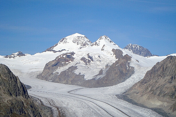Sphinx (3571m), Mönch (4107m), Trugberg (3932m), Eiger (3970m)