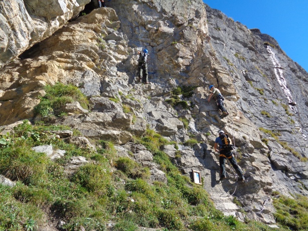 Der Einstieg zum Klettersteig