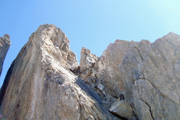 Der Einstieg zum Klettersteig