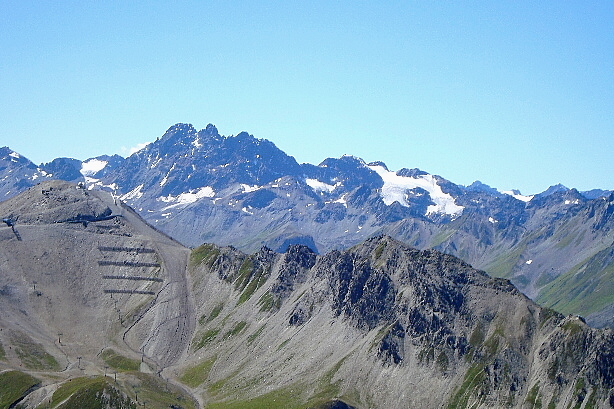Piz Fenga / Fluchthorn (3398m), Piz Larain (3009m)