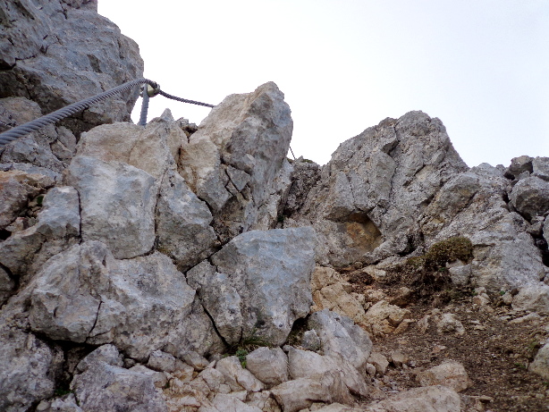 Der Ausstieg aus dem Klettersteig