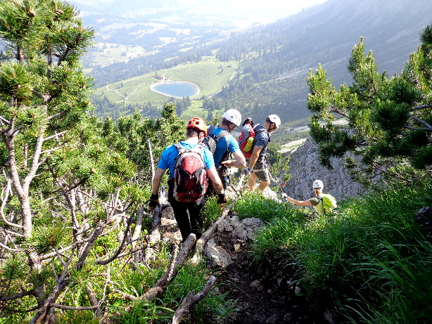 Der Einstieg zum Klettersteig