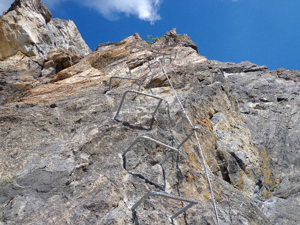 Der Ausstieg aus dem Klettersteig