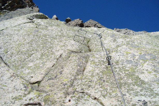 Einstieg zum Klettersteig