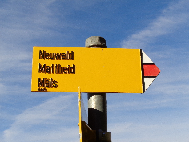 Von Fläsch geht es Richtung Mattheid