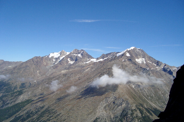 Fletschhorn (3996m), Lagginhorn (4010m), Weissmies (4017m)