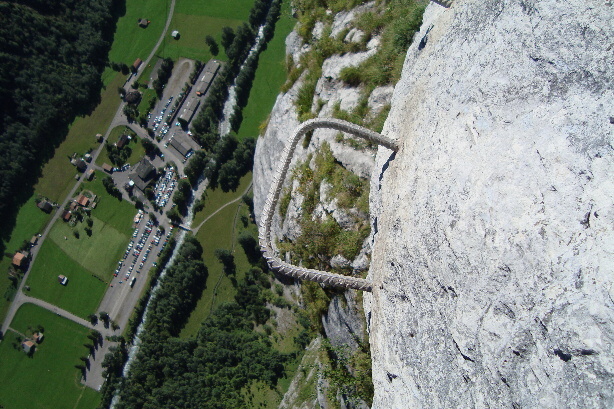 Die Talstation der Seilbahn Stechelberg - Gimmelwald