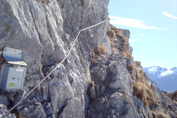 Der Einstieg zum Klettersteig