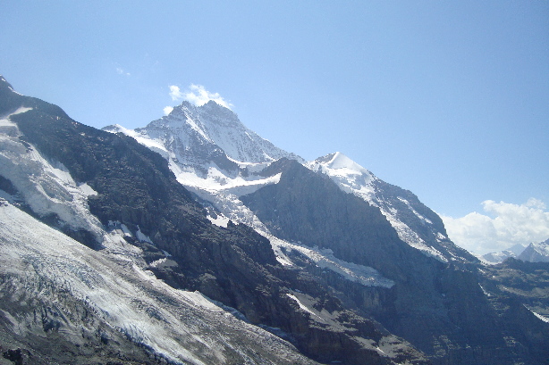 Jungfrau (4158m) und Silberhorn (3695m)