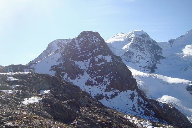 Piz Trovat (3146m) und Piz Cambrena (3602m)
