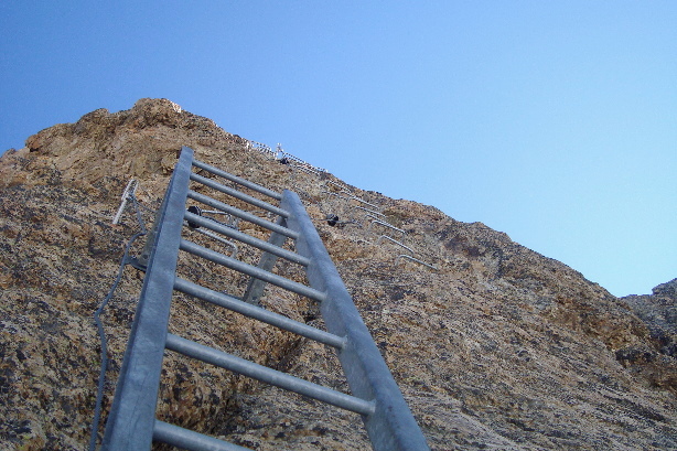 Der Einstieg zum Klettersteig