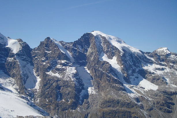 Piz Prievlus (3610m), Piz Morteratsch (3751m), Piz Tschierva (3545m)
