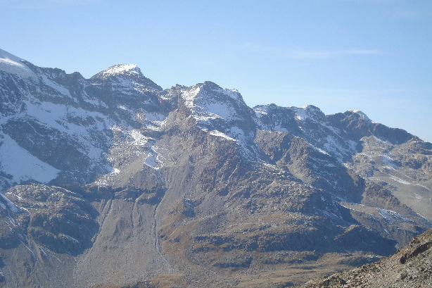 Piz Tschierva (3545m), Piz Boval (3353m), Piz Misaun (3248m), Piz Chalchagn (3154m)