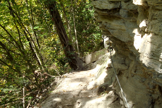 Der Einstieg zum Klettersteig