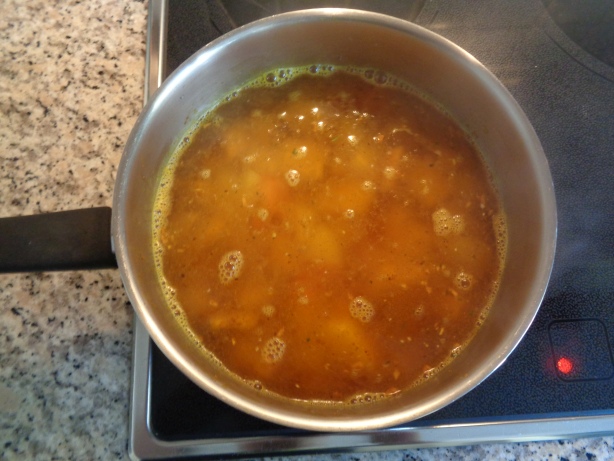 und Suppe ablöschen