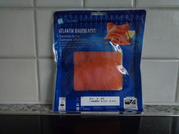 100 Gramm geräucherter Lachs