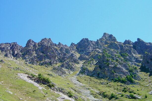 Blick beim Absteigen