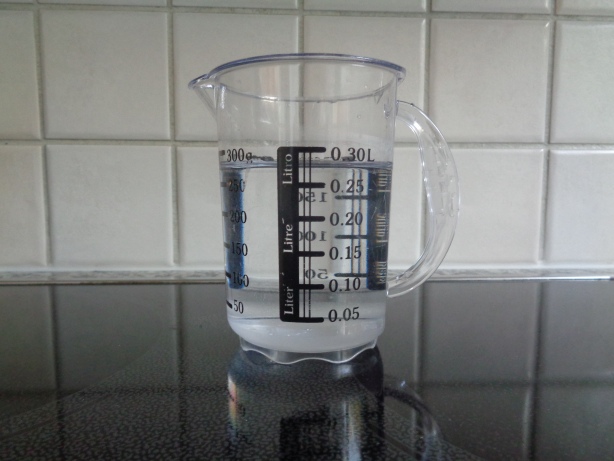 3 Deziliter Wasser