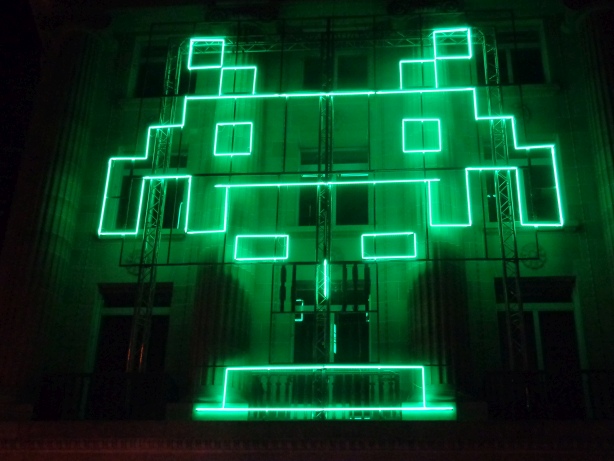 Space Invader - Portes St-François - Collection Lausanne Lumières