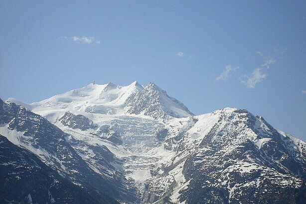 Mischabel (4545m), Riedgletscher, Breithorn (3178m)