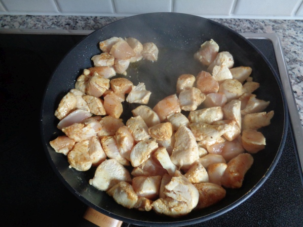 Das Geschnetzelte anbraten