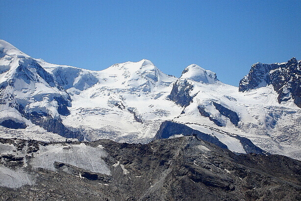 Castor (4228m) und Pollux (4092m)