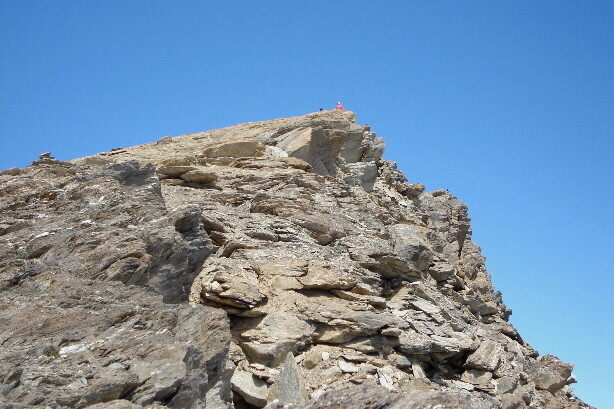 Oberrothorn (3414m) - Blick zurück zum Gipfel
