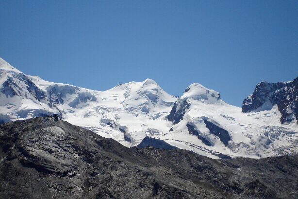 Castor (4228m) und Pollux (4092m)