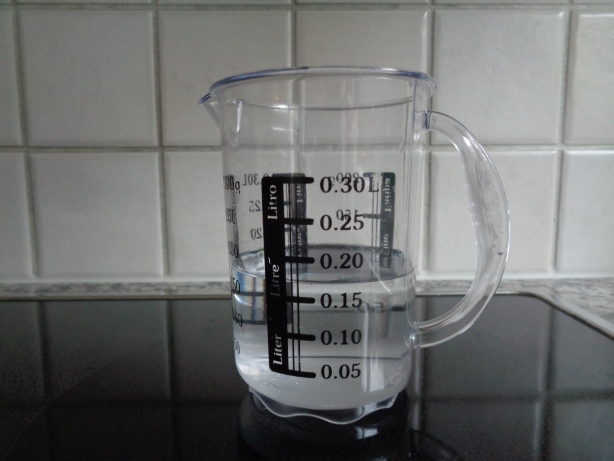 1.5 Deziliter Wasser