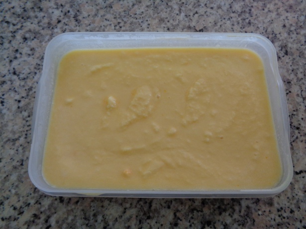 Einfrieren. 5 Minuten vor dem Verzehr auftauen.