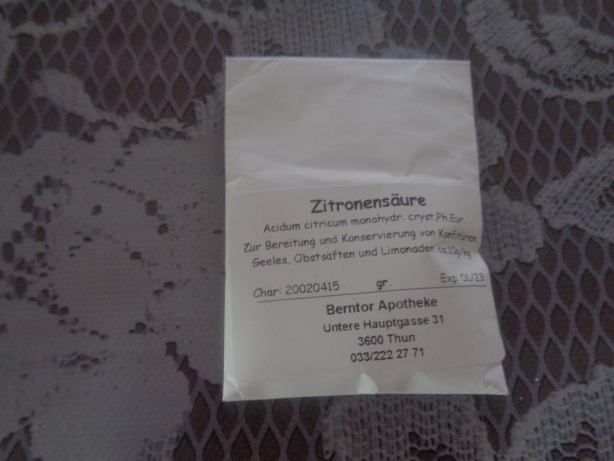 10 Gramm Zitronensäure