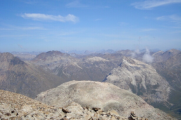 Piz Albris, Piz Buin Grond, Dreiländerspitz, Sass Queder, Piz Alv