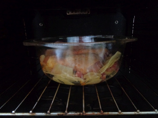 Backform in Backofen stellen und 75 Minuten garen lassen