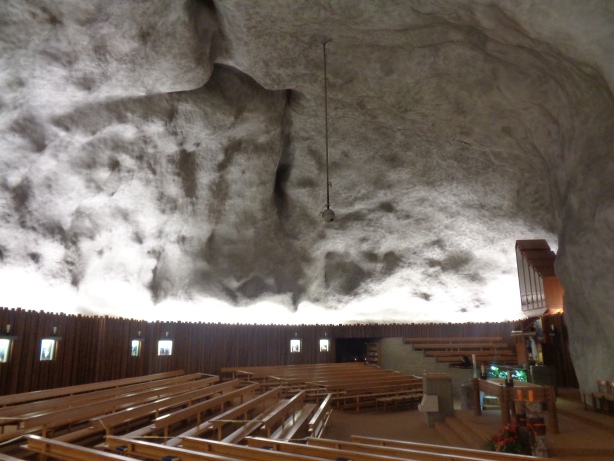 Interiour view rock church