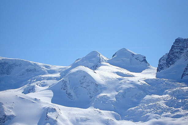 Castor (4228m) und Pollux (4092m)