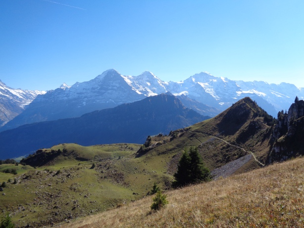 Eiger (3970m), Mönch (4107m), Jungfrau (4158m)