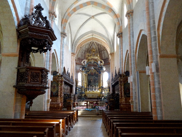 Inside the collegiate church