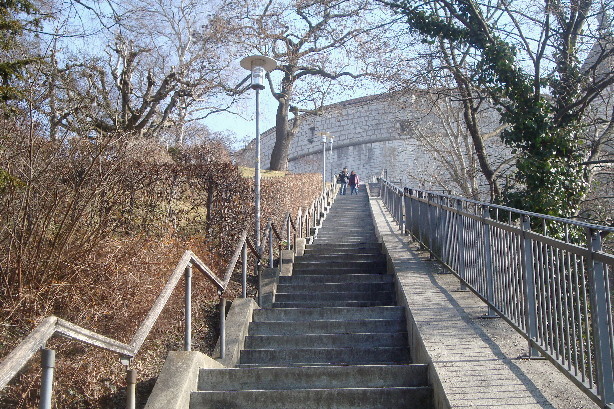 Stairs to Munot castle